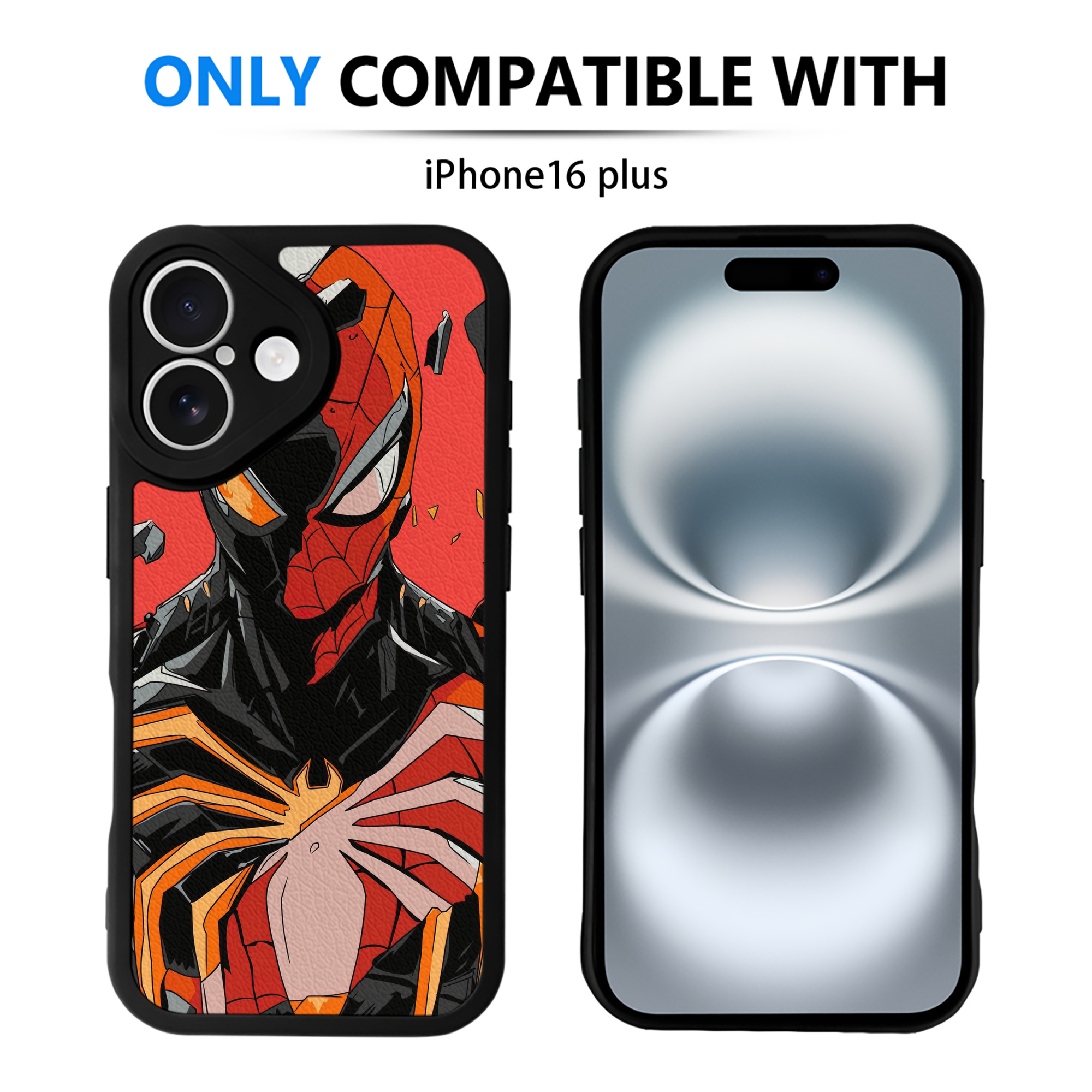 Spider Man スパイダーマン 【iPhone 16シリーズ対応】シリコンスマホケース（レザー調） 材質：シリコン